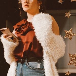 gold geo silver glitter drop earrings